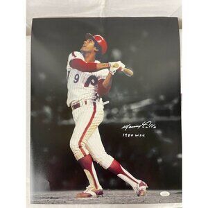 Manny Trillo signed autographed inscribed 1980 WSC Phillies 16x20 photo JSA
